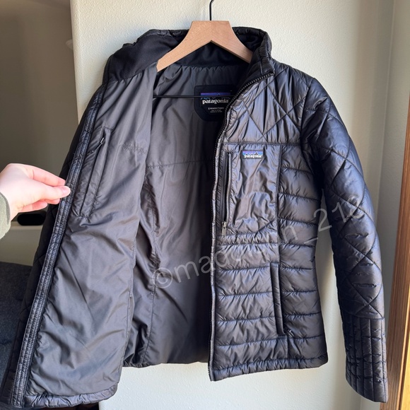 Patagonia Radalie Jacket Black Small Slim Fit Puffer Jacket Windproof S - Picture 13 of 16